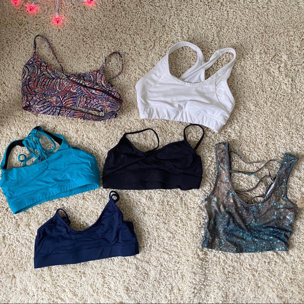 Various sports bras size small-medium.